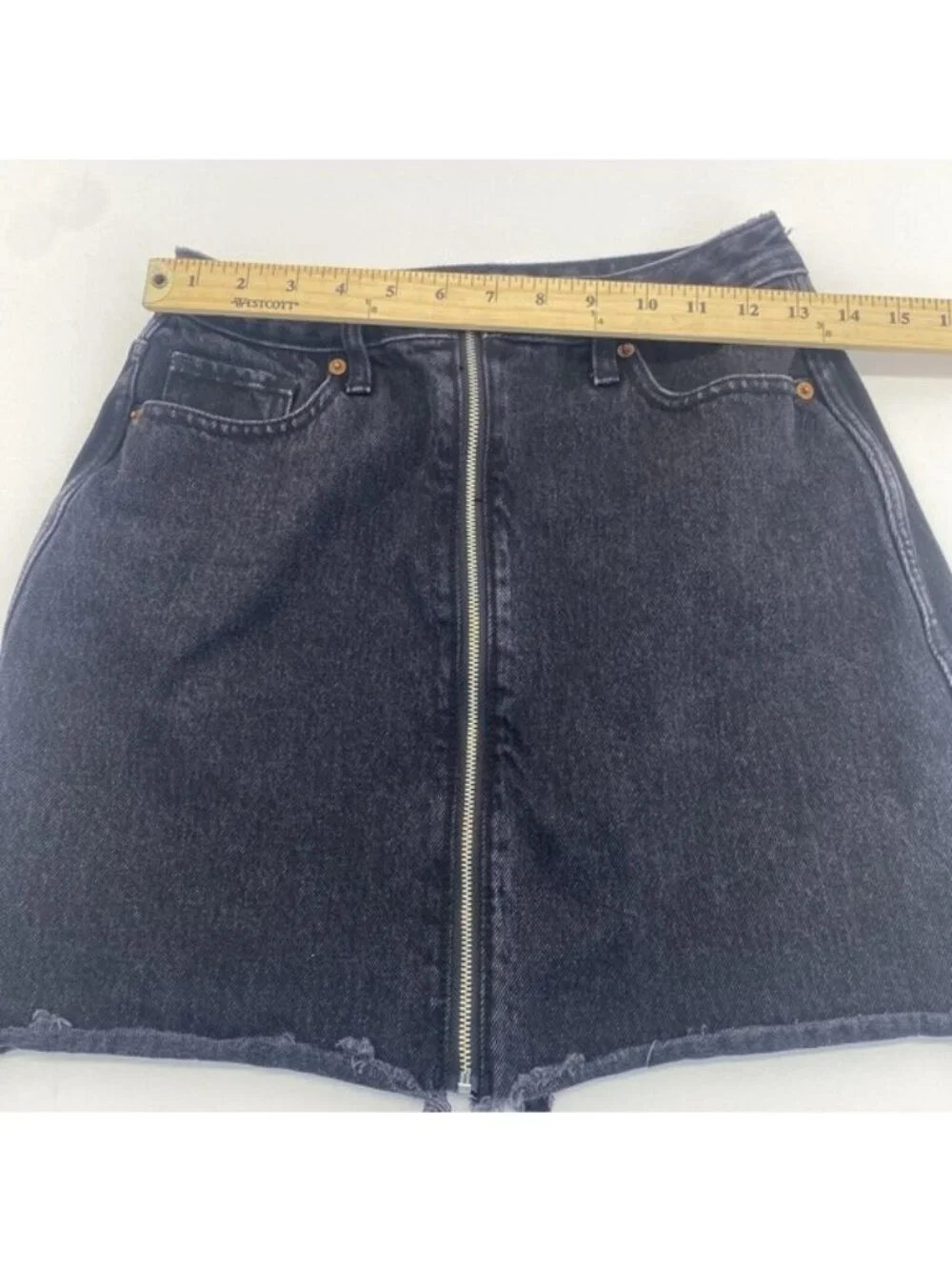Abercrombie & Fitch Zoe A-Line‎ Skirt Womens 27/4 Black Distressed Grunge Used